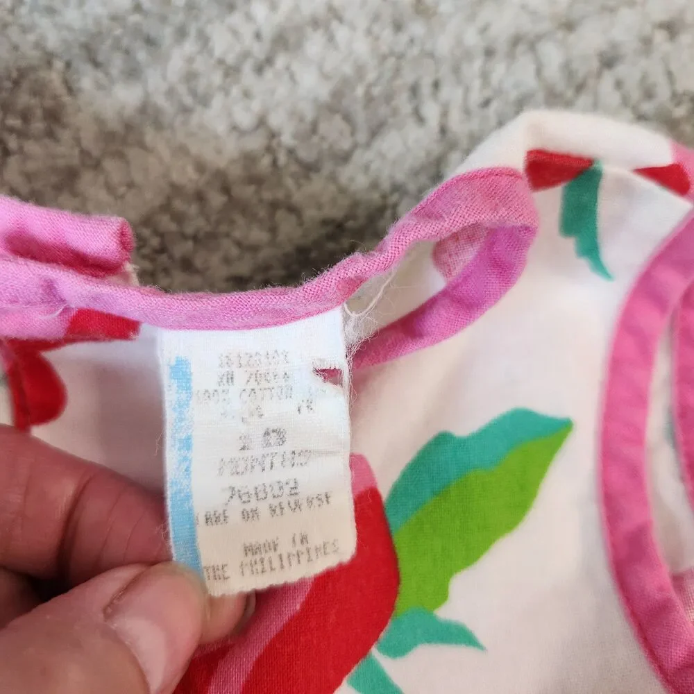 Girls Rose floral rose vintage tank swing top size 18 months